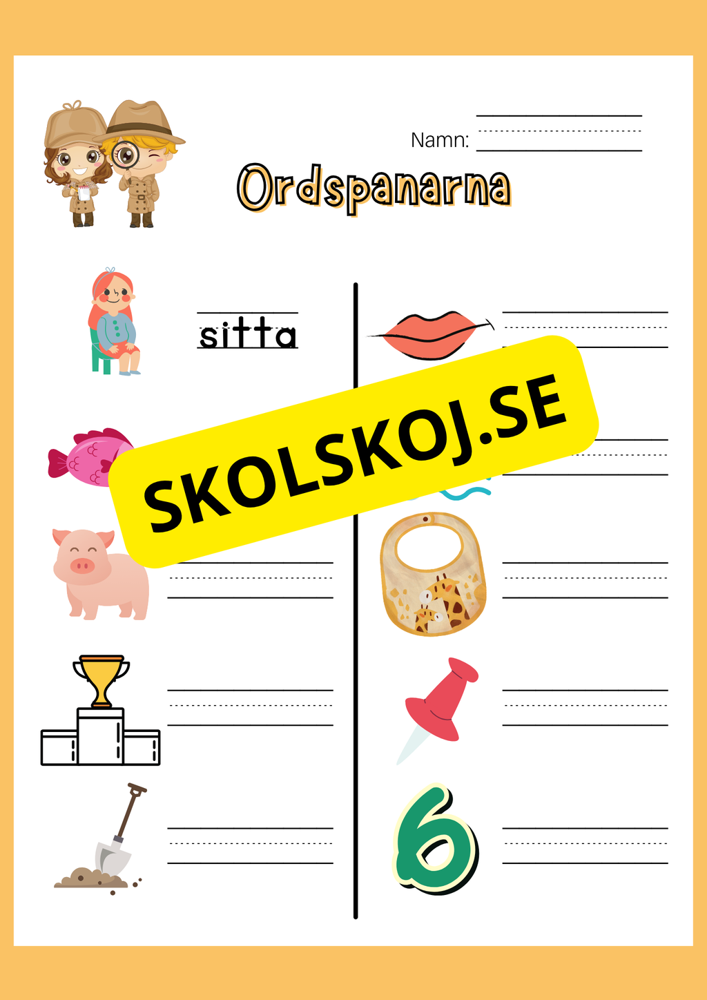 Ordspanarna - Finskrivning