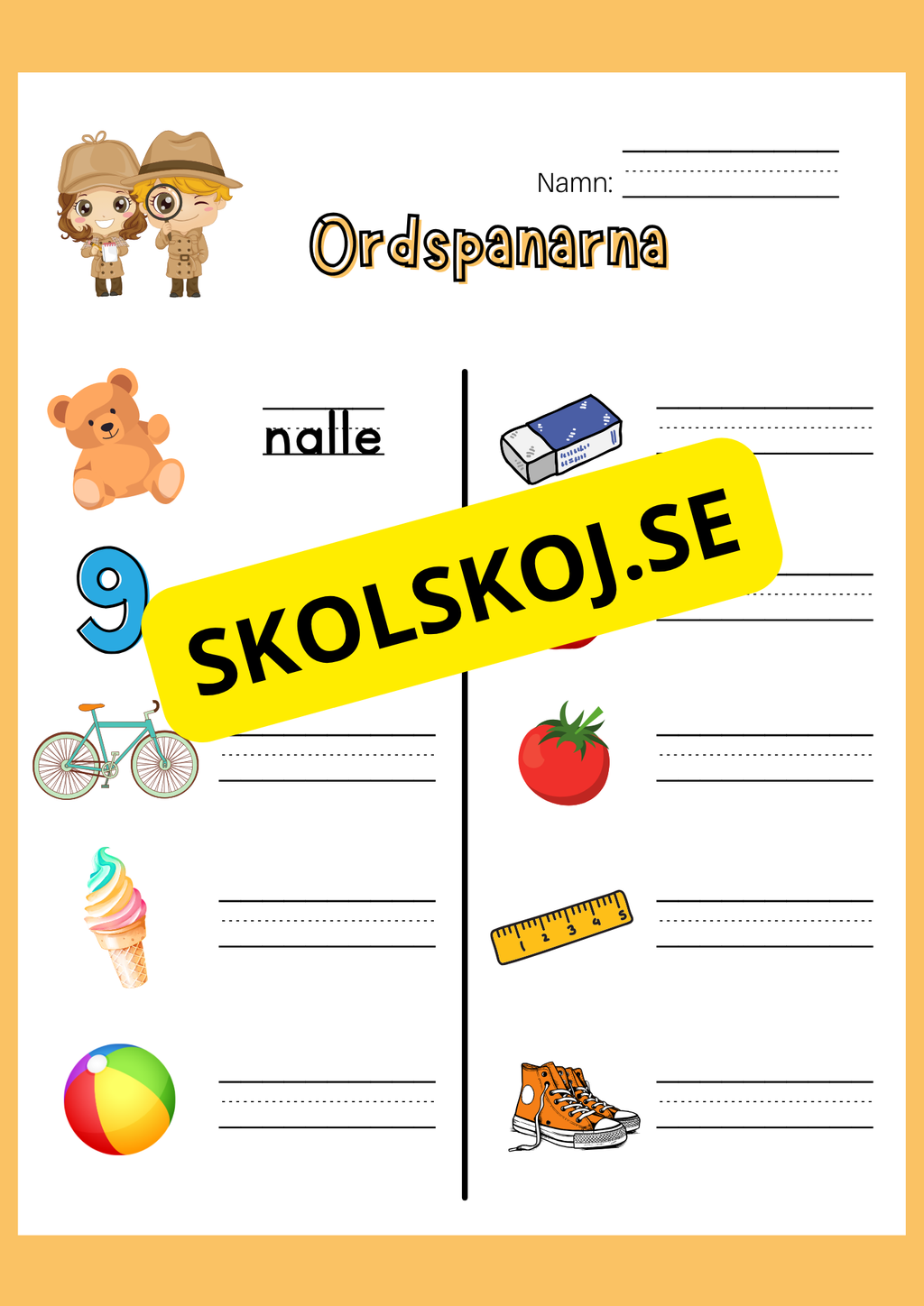 Ordspanarna - Finskrivning