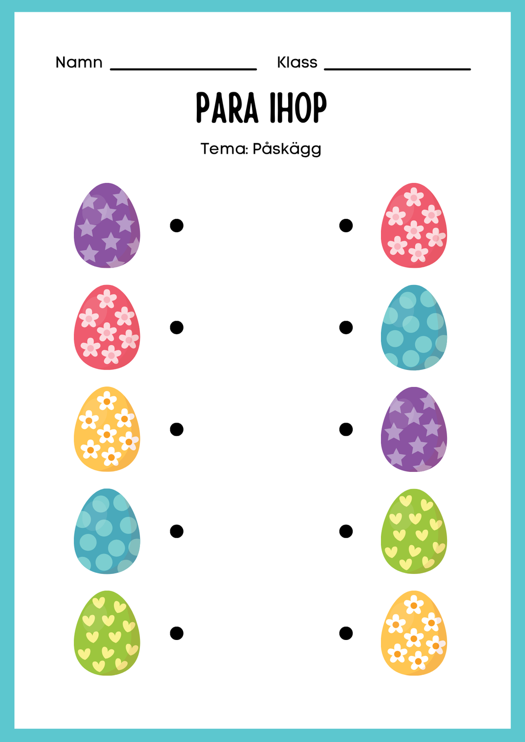 Para ihop - Tema: Påskägg
