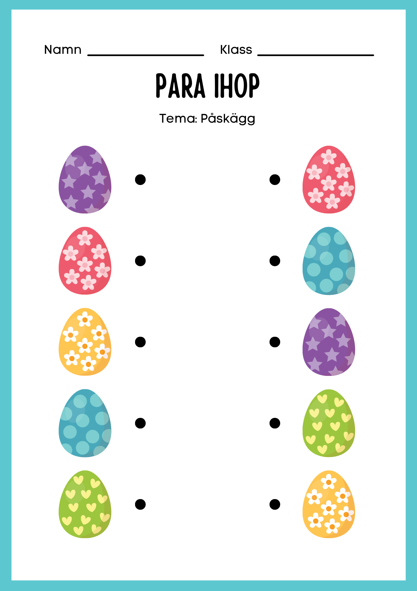 Para ihop - Tema: Påskägg