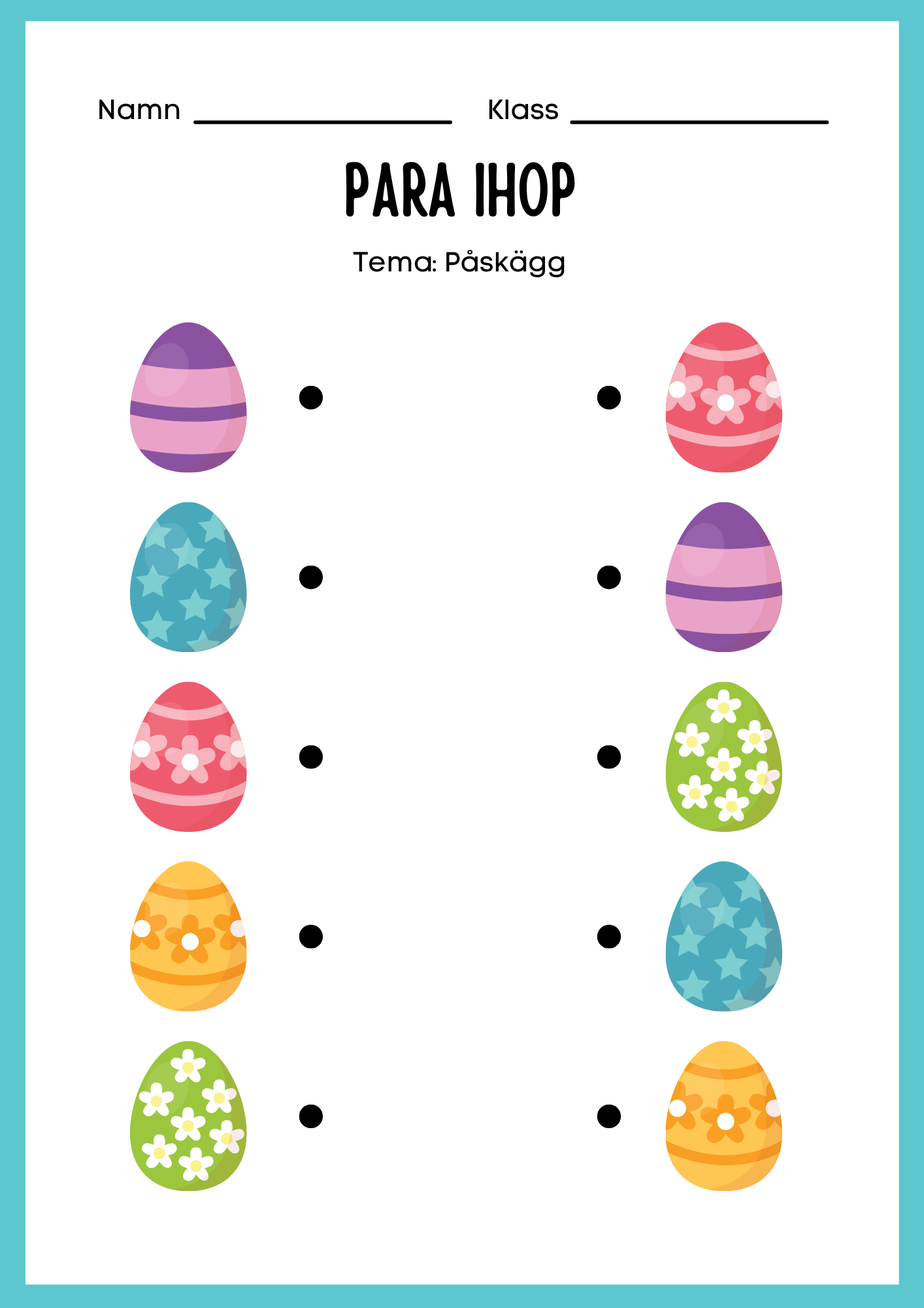 Para ihop - Tema: Påskägg