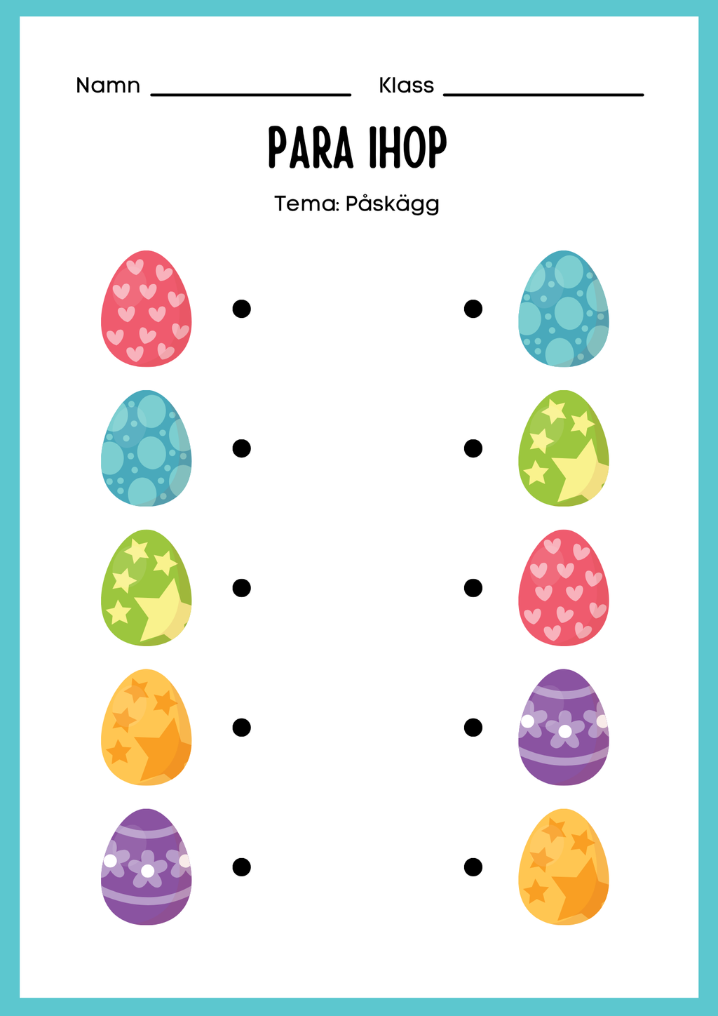 Para ihop - Tema: Påskägg