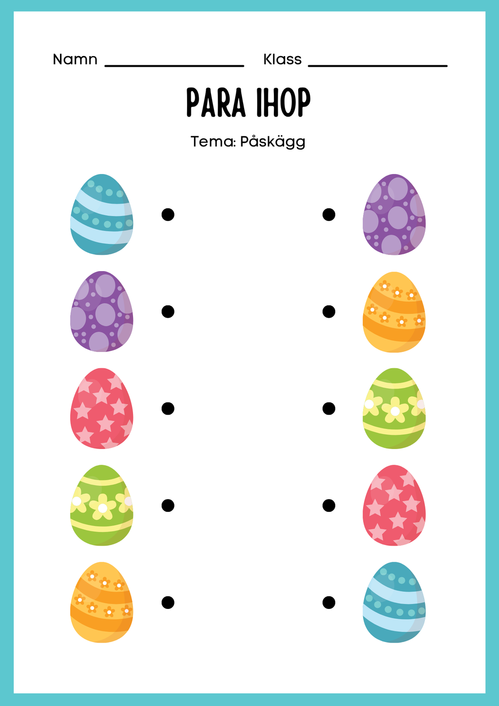 Para ihop - Tema: Påskägg
