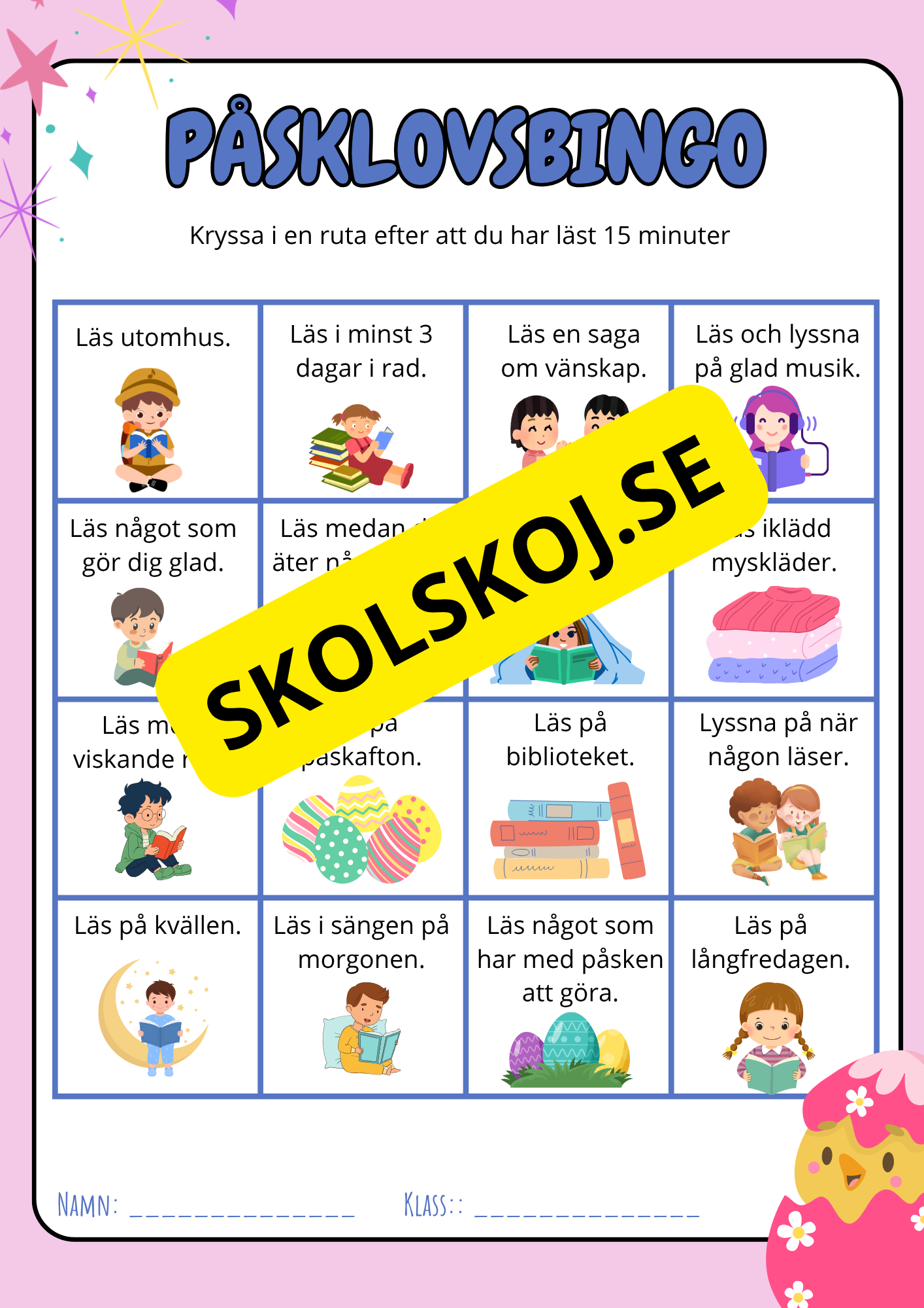 Påsklovsbingo ver 2
