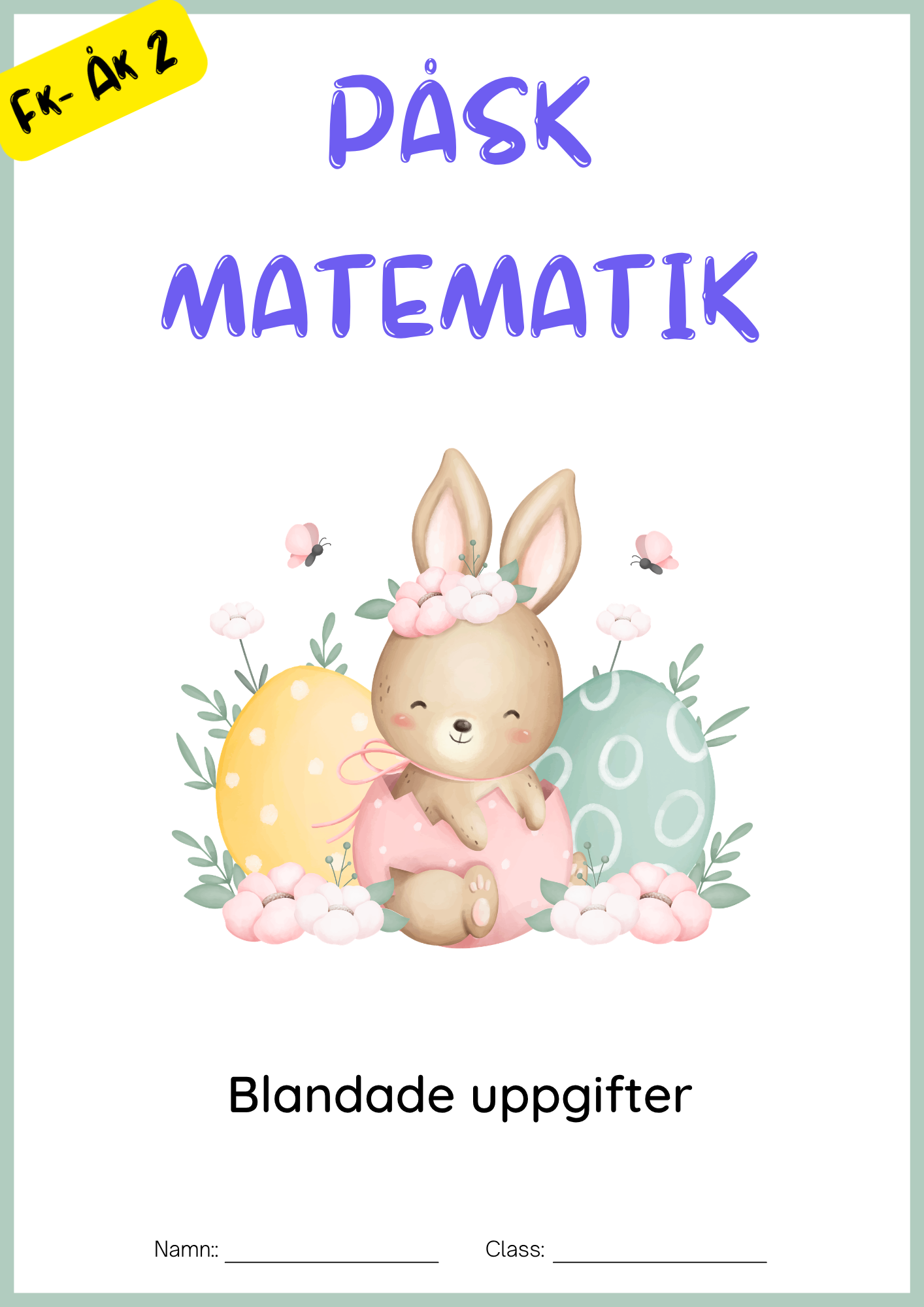 Påsk matematik - Blandade uppgifter