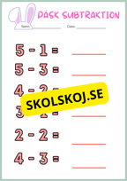 Påsk matematik - Blandade uppgifter