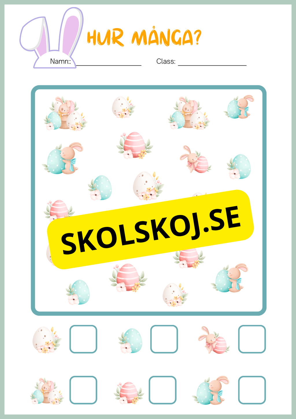 Påsk matematik - Blandade uppgifter