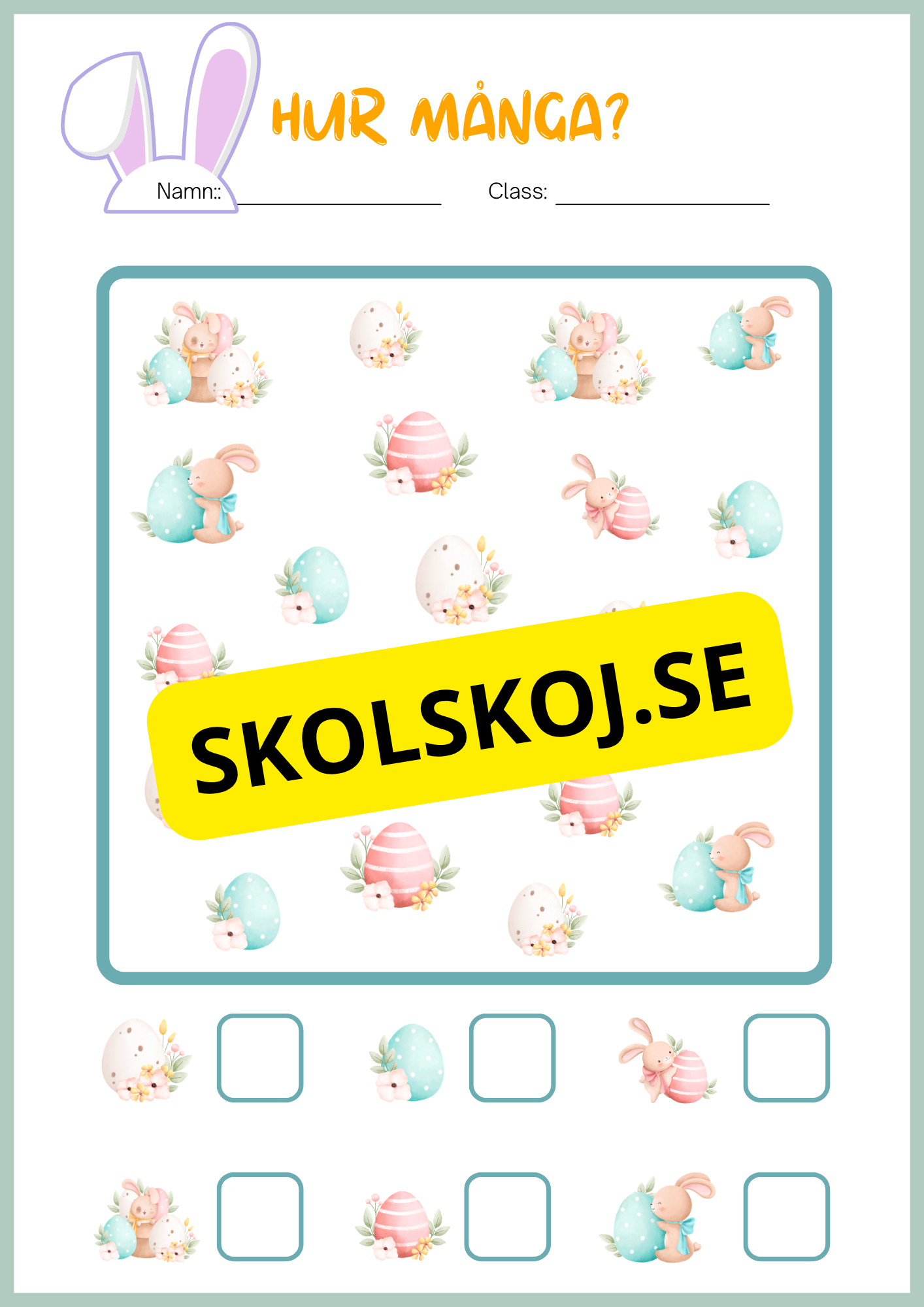 Påsk matematik - Blandade uppgifter
