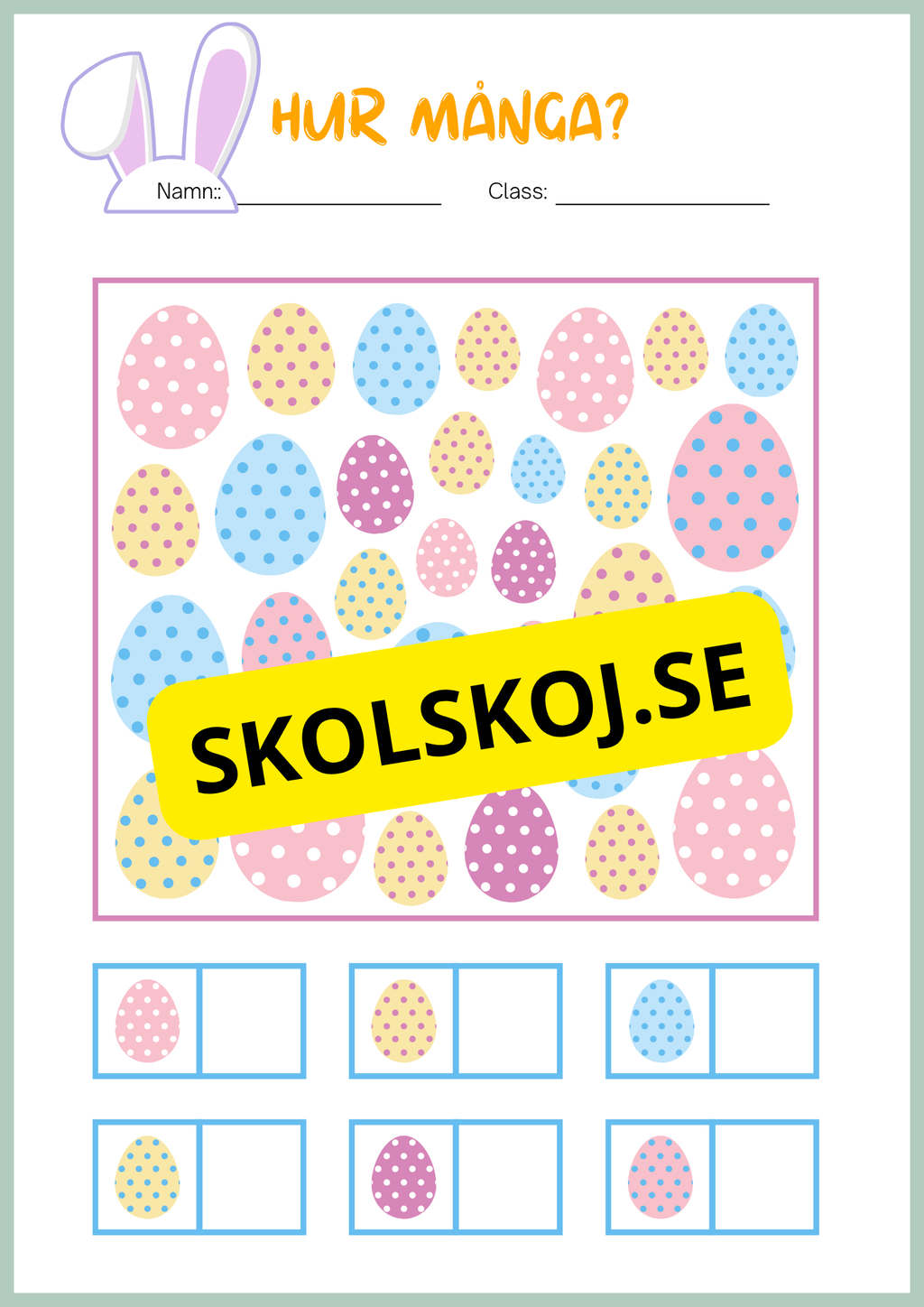 Påsk matematik - Blandade uppgifter