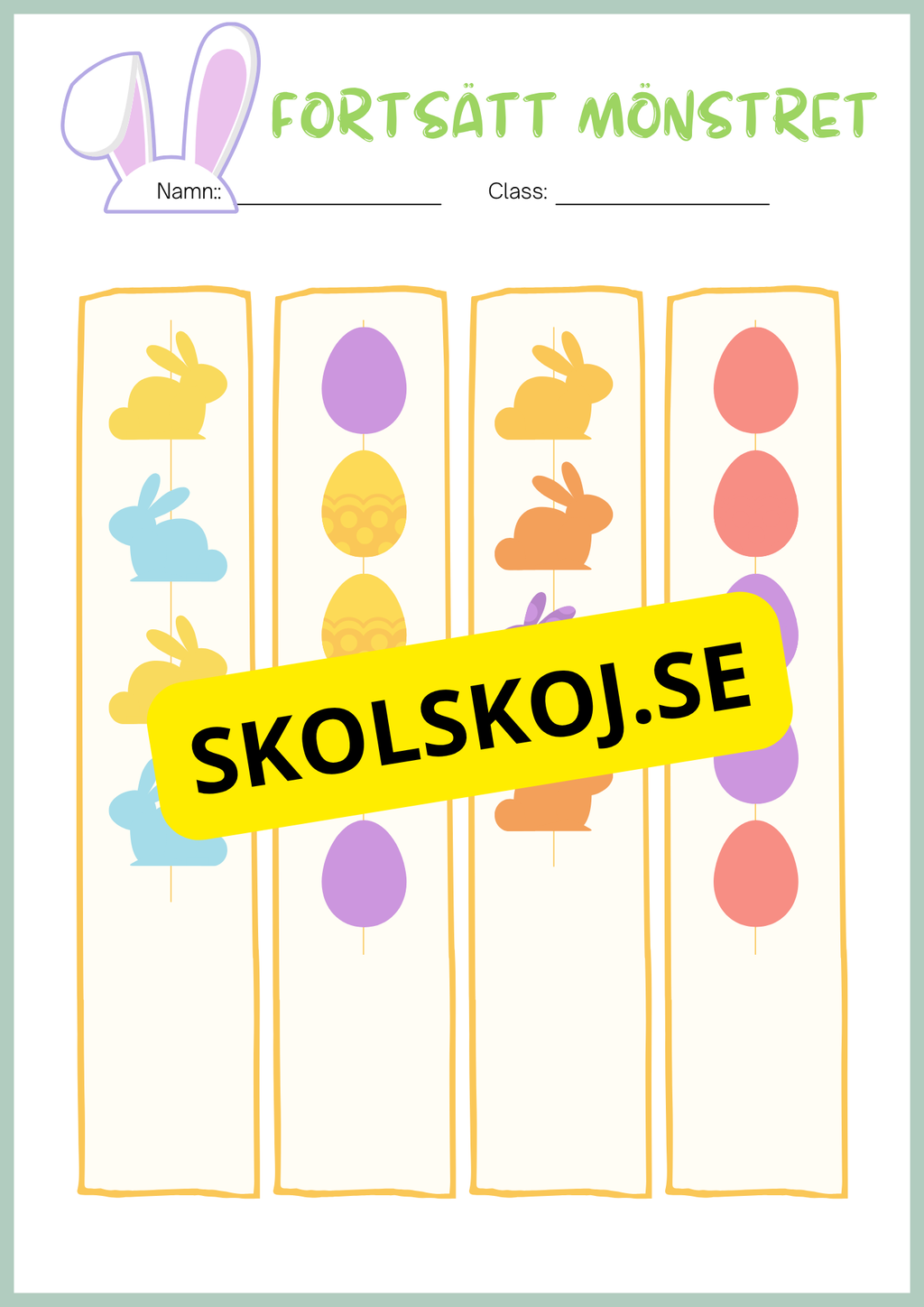 Påsk matematik - Blandade uppgifter
