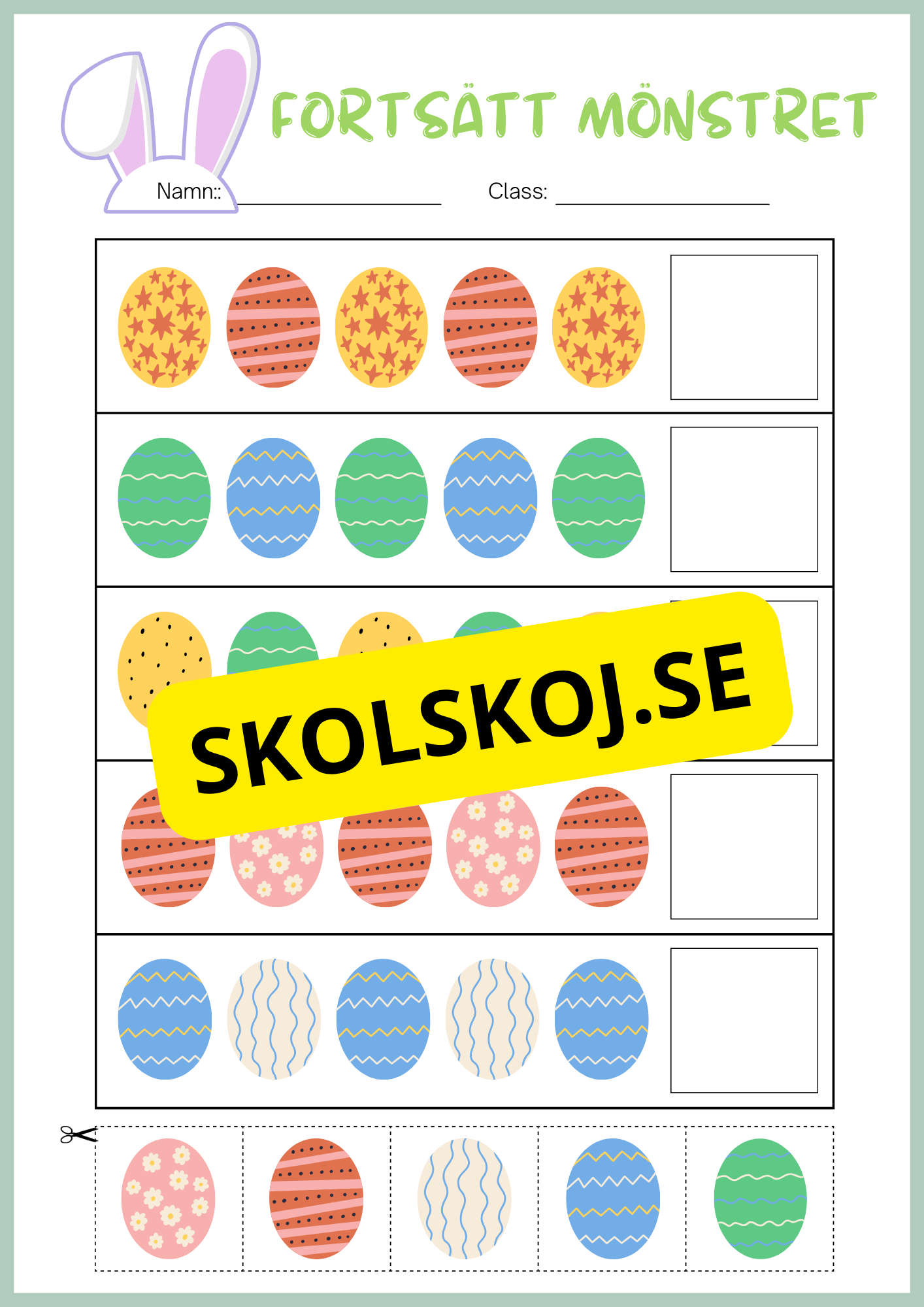 Påsk matematik - Blandade uppgifter