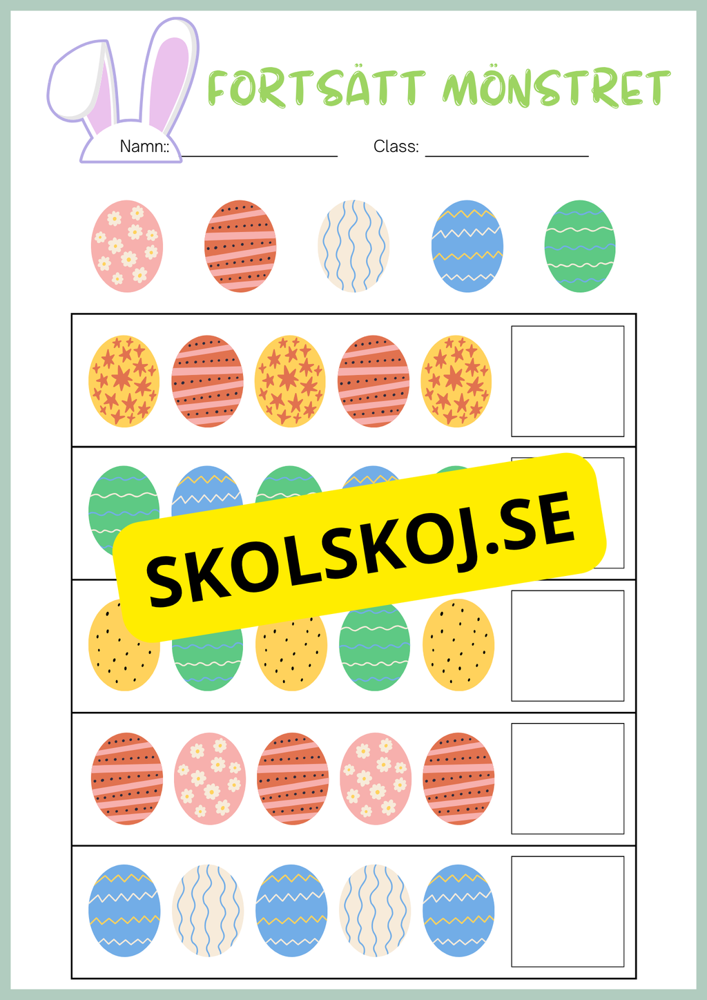 Påsk matematik - Blandade uppgifter