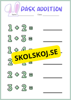 Påsk matematik - Blandade uppgifter