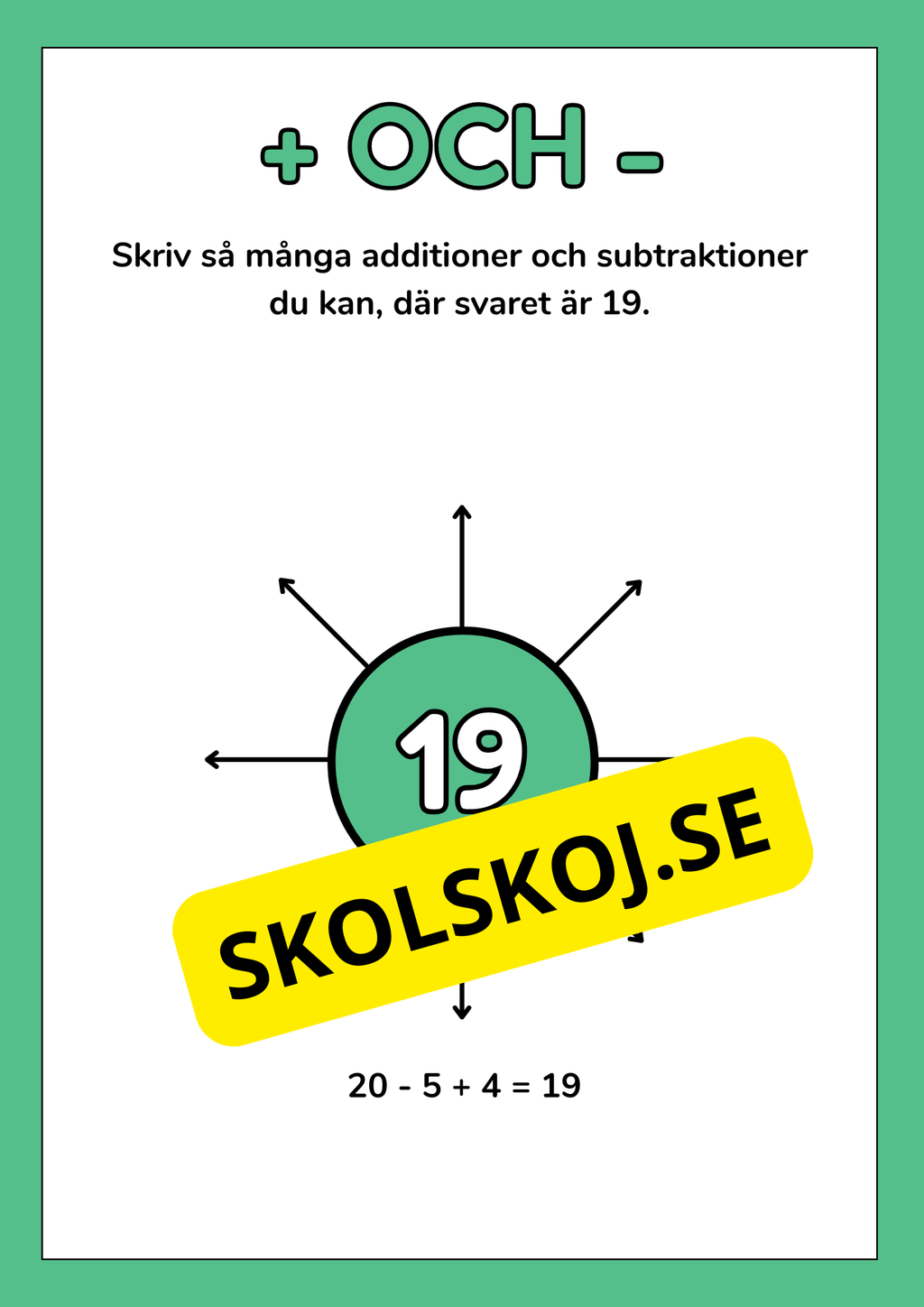 Plus och minus - 1 - 20
