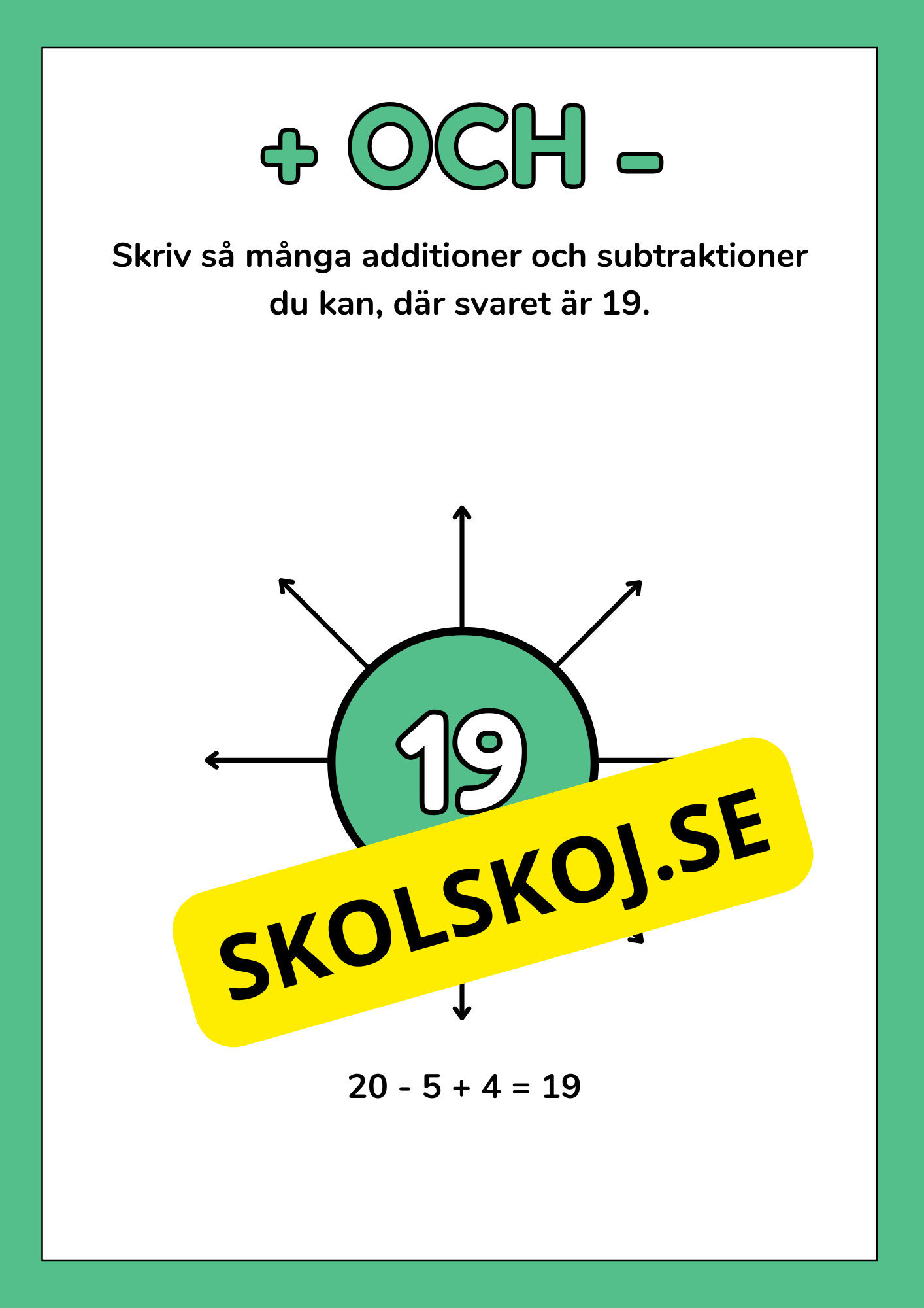 Plus och minus - 1 - 20