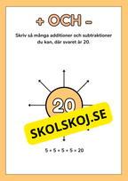 Plus och minus - 1 - 20