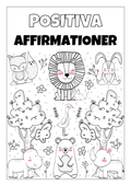 Positiva affirmationer - Målarbok