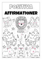 Positiva affirmationer - Målarbok