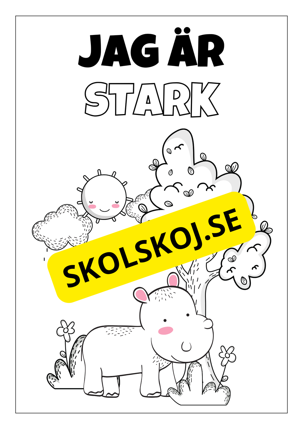 Positiva affirmationer - Målarbok