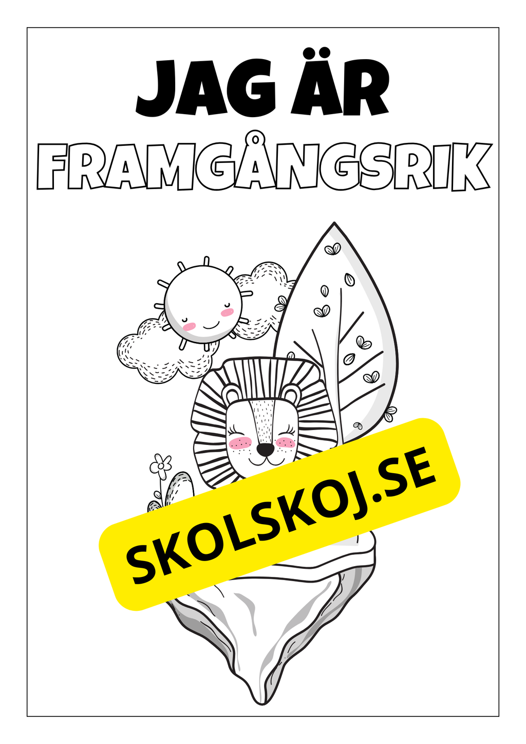 Positiva affirmationer - Målarbok