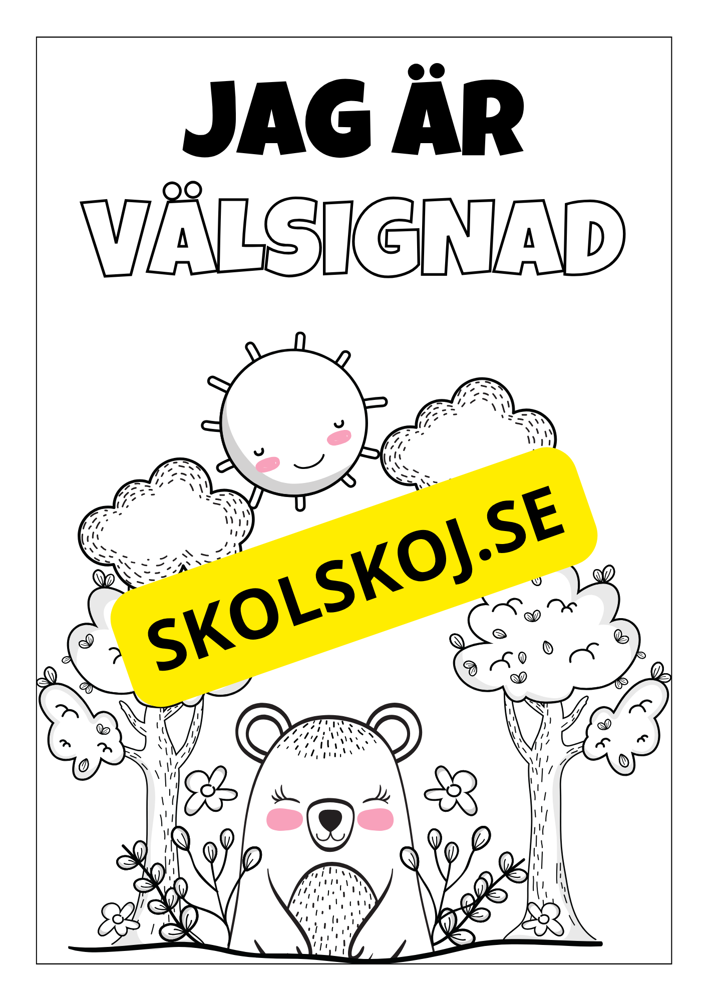 Positiva affirmationer - Målarbok