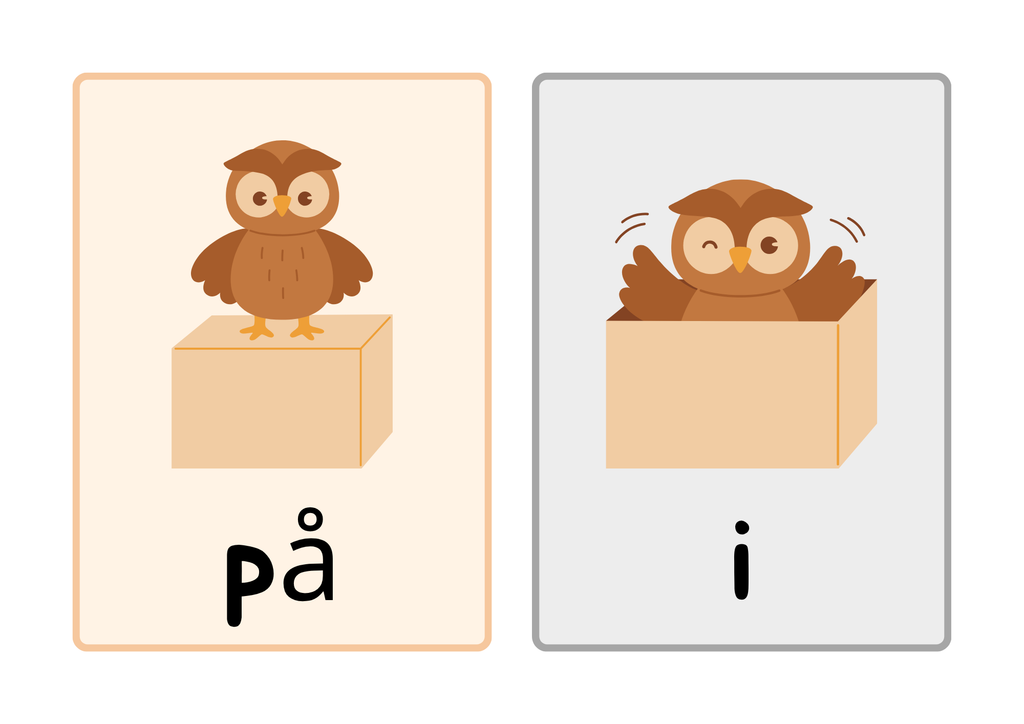 Prepositioner - Flashkort