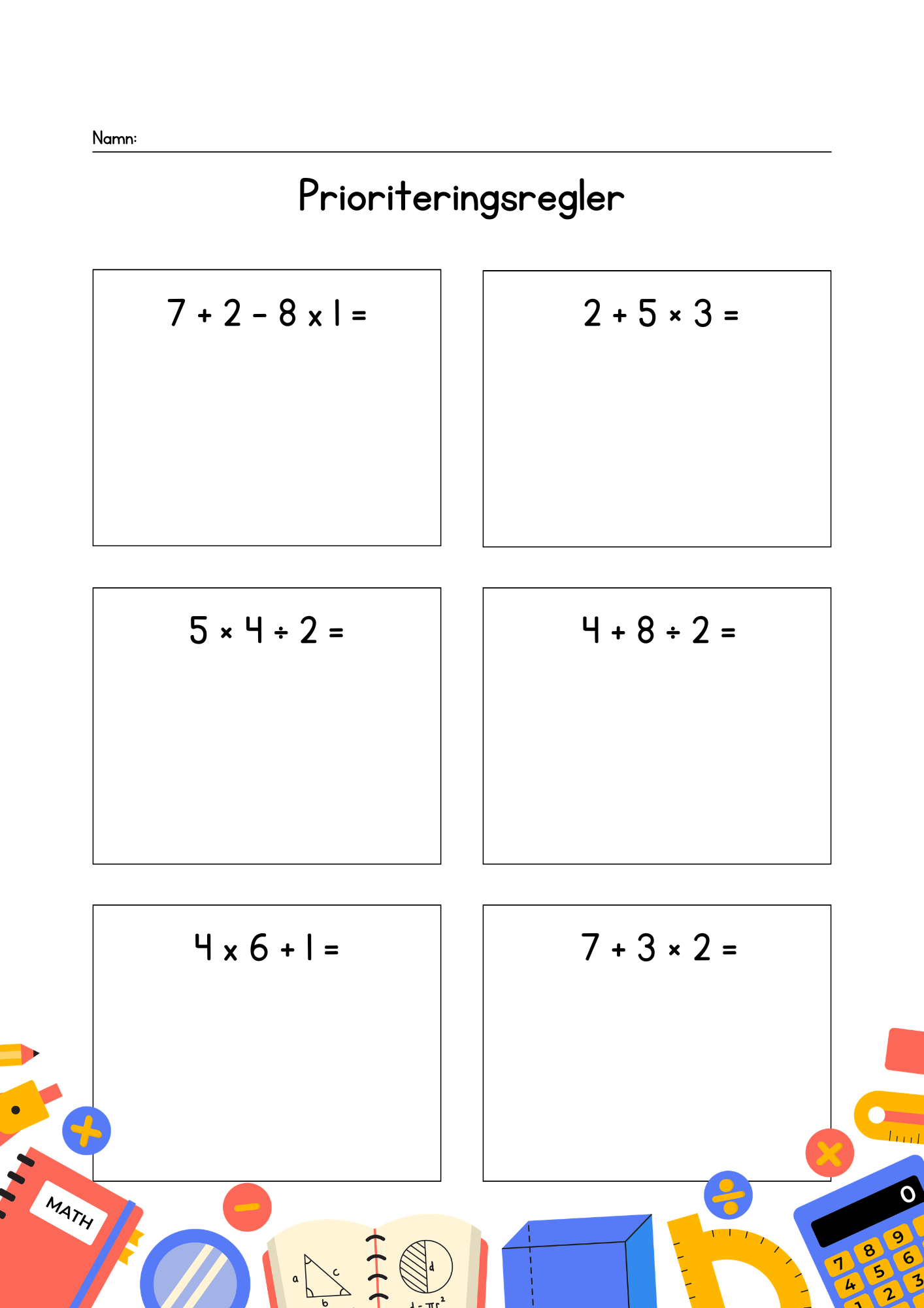 Prioriteringsregler årskurs 4 - 5