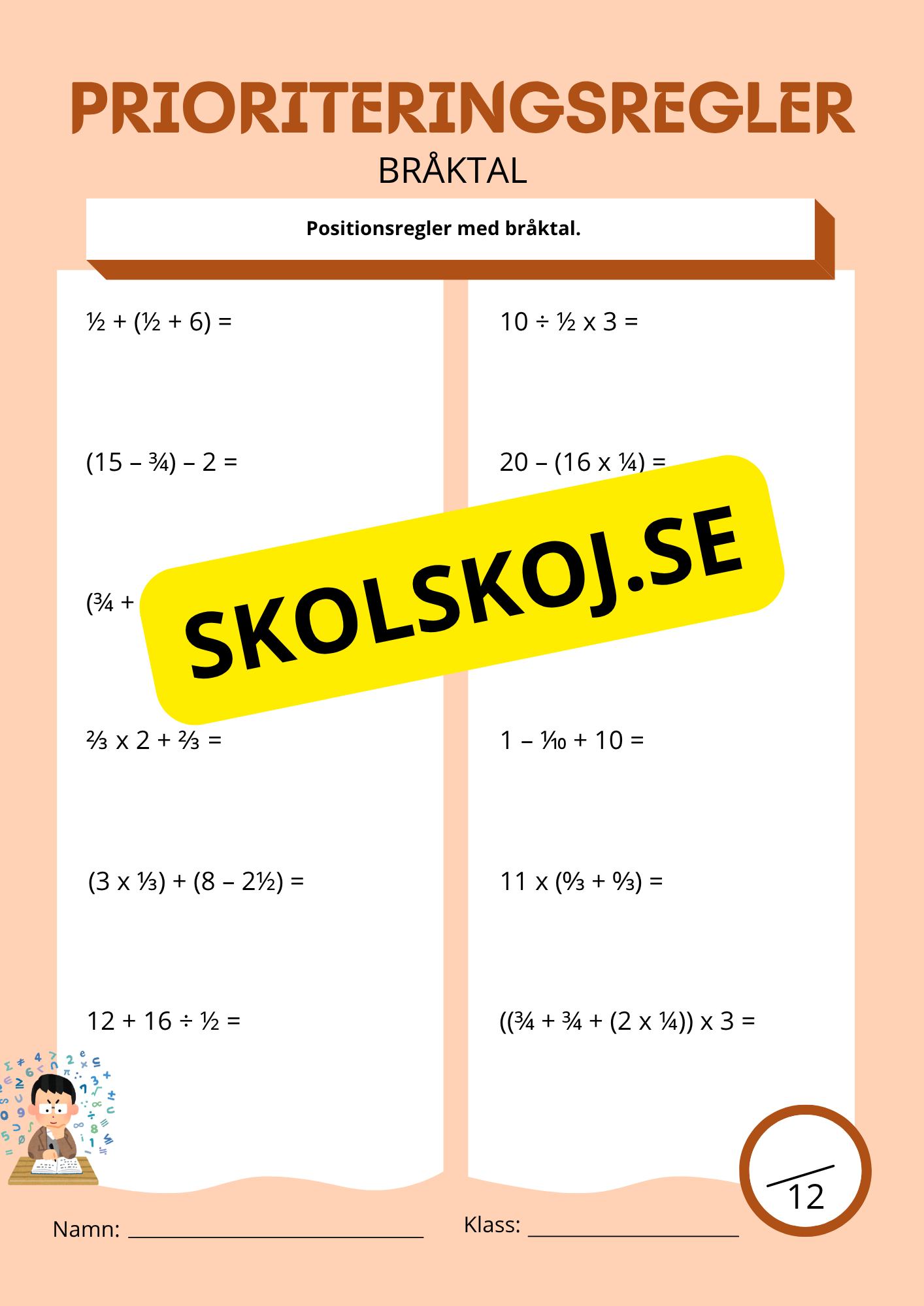 Prioriteringsregler årskurs 6 - 9