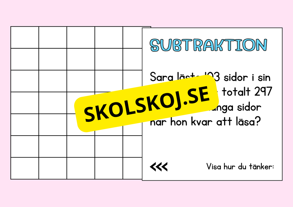 Problemlösning - Addition och subtraktion - Åk 5 - 6