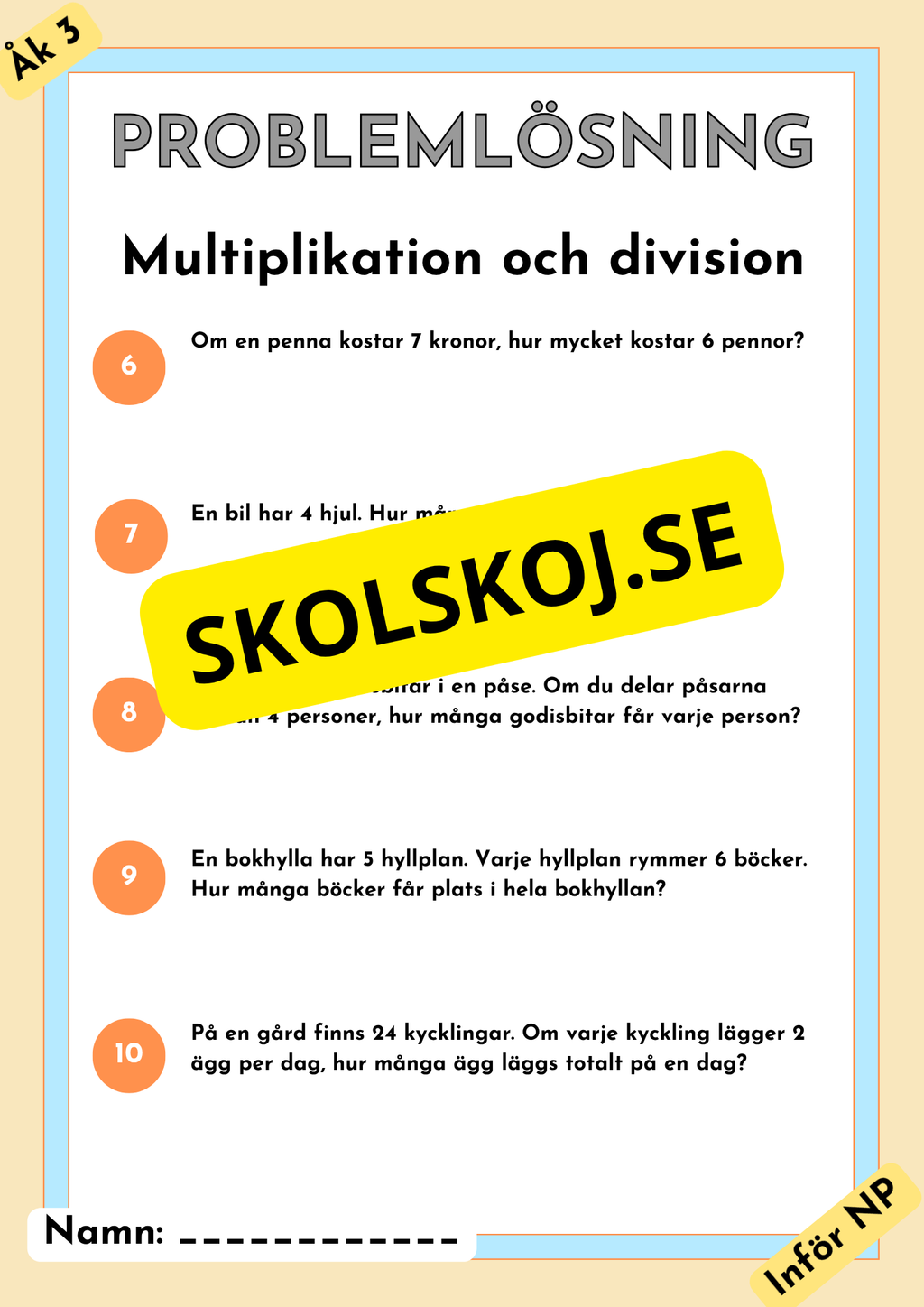 Problemlösning - Årskurs 3 - NP - Häfte