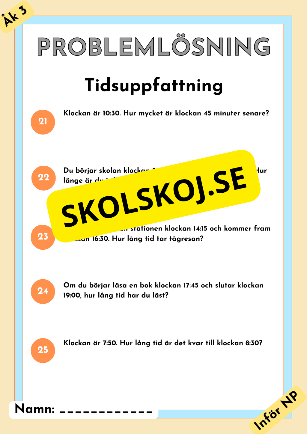 Problemlösning - Årskurs 3 - NP - Häfte