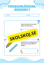 Problemlösning - Blandade uppgifter - Årskurs 1