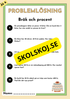 Problemlösning - Blandade uppgifter - Årskurs 6