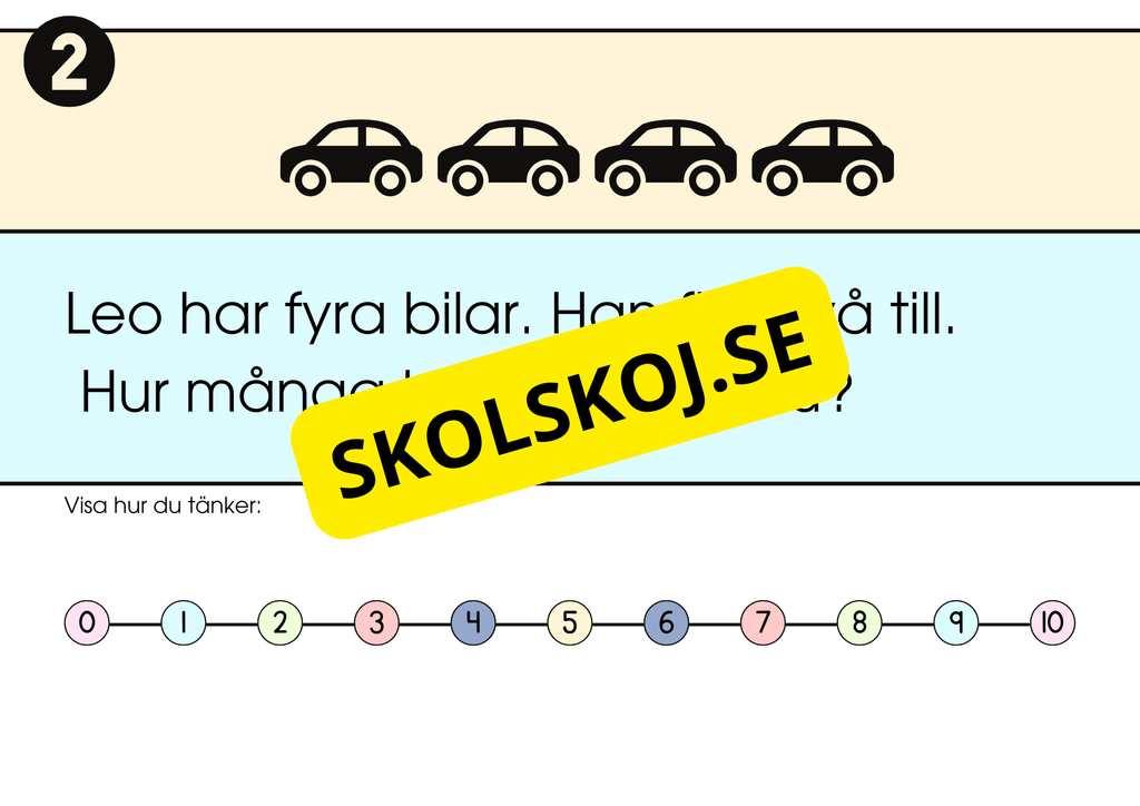 Problemlösning - Blandade uppgifter - Fk - Åk 2