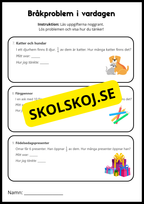 Problemlösning - Bråkproblem i vardagen - Årskurs 4 - 6