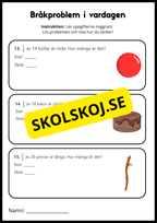Problemlösning - Bråkproblem i vardagen - Årskurs 4 - 6