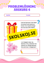 Problemlösning - De fyra räknesätten - Årskurs 4