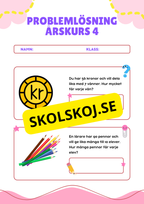 Problemlösning - De fyra räknesätten - Årskurs 4