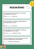 Problemlösning - Matematik - Åk 2 - 3 (Subtraktion)