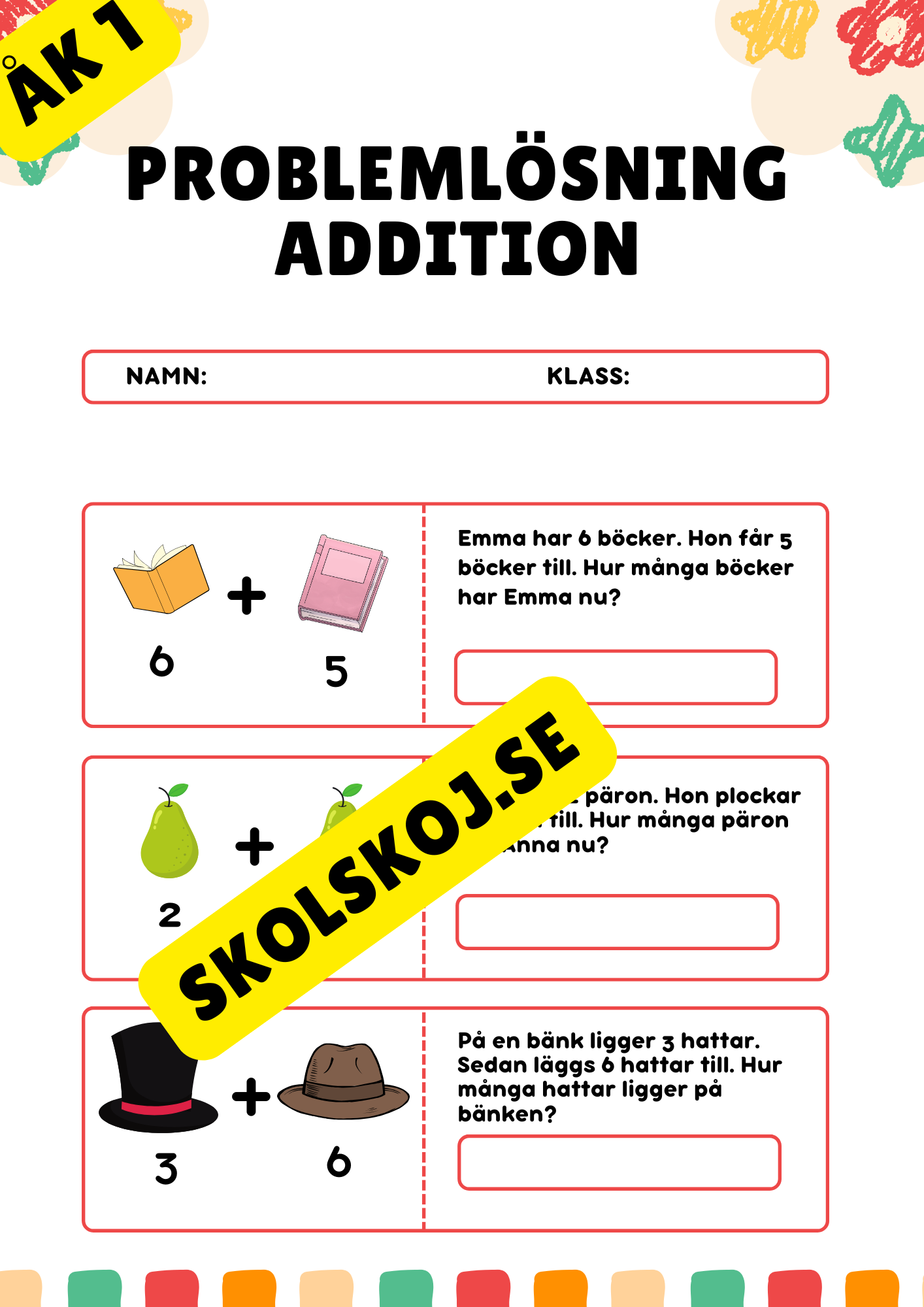Problemlösning Addition - Årskurs 1