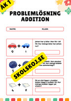 Problemlösning Addition - Årskurs 1