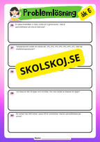 Problemlösning årskurs 6 - Blandade uppgifter