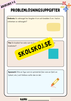Problemlösningsuppgifter - Åk 1 - 2