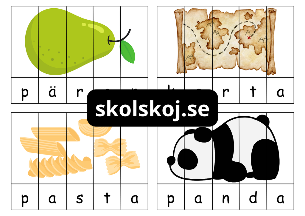 Pussla med ord