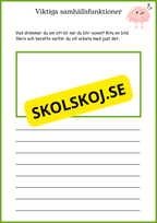 Korta fakta om viktiga samhällsfunktioner och olika yrken och lite till