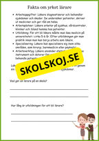 Korta fakta om viktiga samhällsfunktioner och olika yrken och lite till