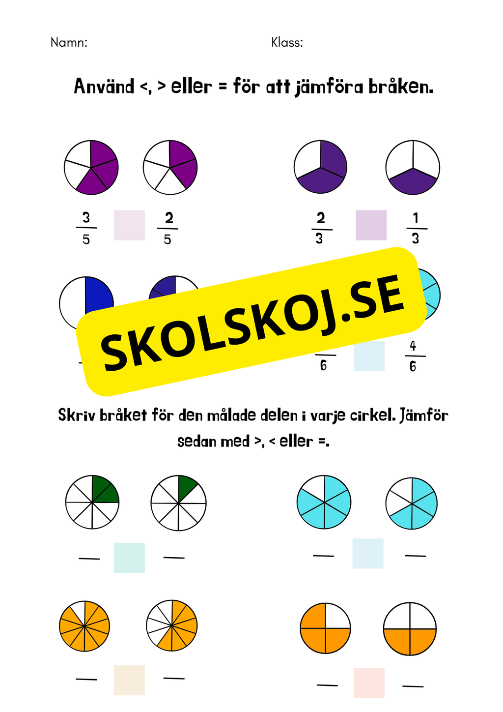 Bråk för åk 4-6