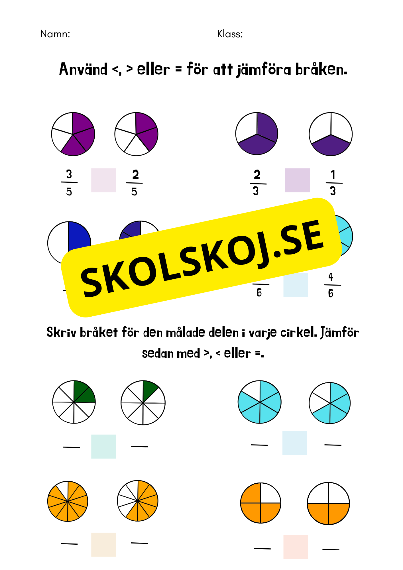 Bråk för åk 4-6