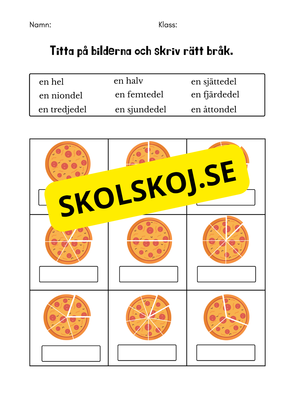 Bråk för åk 4-6
