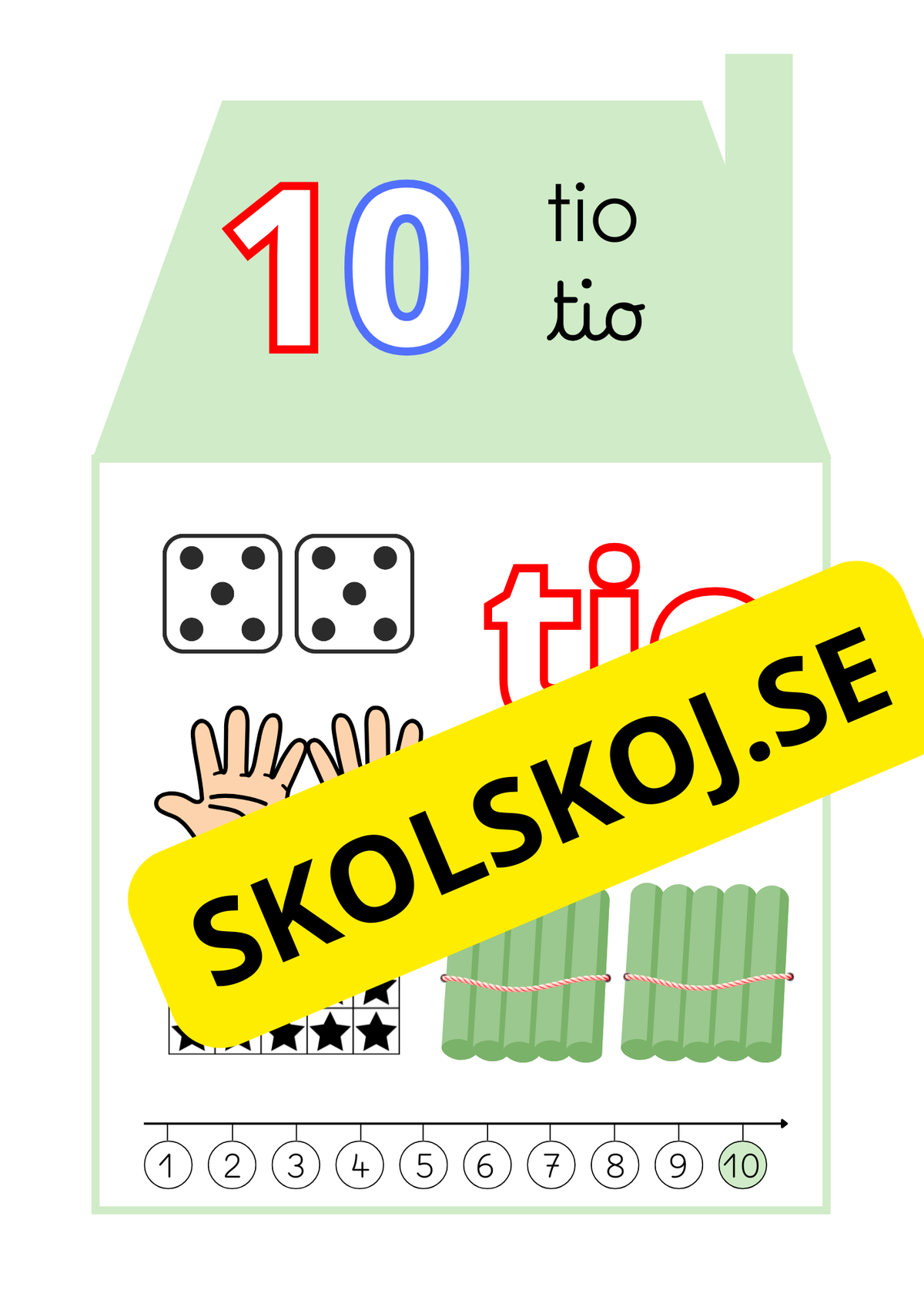Siffrorna 1–10 – Affischer A4-Format